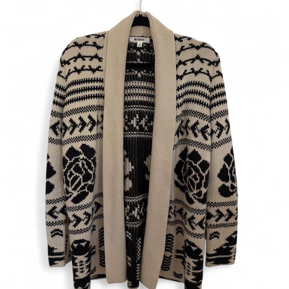Bb-dakota Women's Khaki and Cream Cardigan